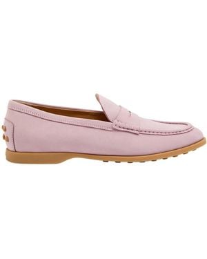 Tod's Gomma Leggero Nubuck Loafers - Pink