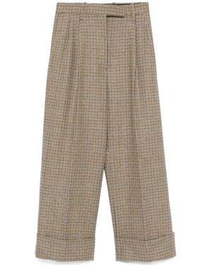 Thom Browne Ginclub Check Cheviot Tweed Pants - Gray