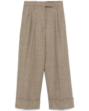 Thom Browne Ginclub Check Cheviot Tweed Pants - Gray