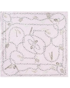 Givenchy Patterned Silk Scarf - Pink