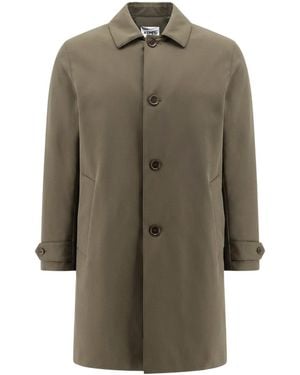 Aspesi Single-Breasted Long-Sleeved Coat - Green