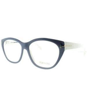 Tom Ford Eyewear Cat-Eye Frame Curved Tips Glasses - White