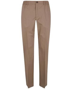 Incotex Elasticated Pants - Brown