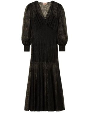 Twinset Valenciennes Lace Long Dress - Black
