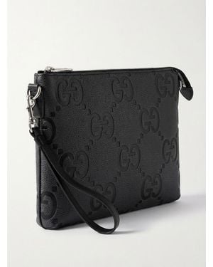 Gucci Medium Jumbo Gg Messenger Bag - Black