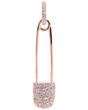 Apm Monaco A Single Pin With Diamond Earrings - Pink