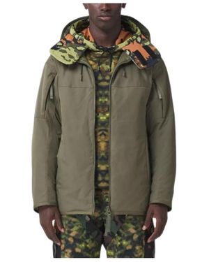 Burberry Hooded Padded Jacket - Green
