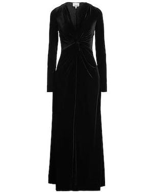 Ganni Solid Colour Stretch Long-Sleeve Dress - Black