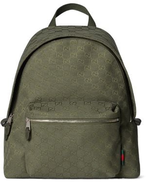 Gucci Gg Canvas Medium Backpack - Green