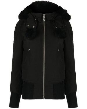 Moose Knuckles Drawstring Hooded Jacket - Black