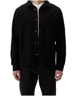 Haikure Button-Down Long-Sleeved Shirt - Black