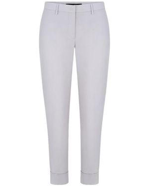 Fabiana Filippi Cuffed-Hem Casual Pants - Gray