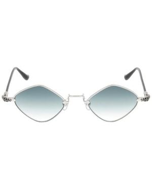 Chrome Hearts Geometric-Frame Sunglasses - White