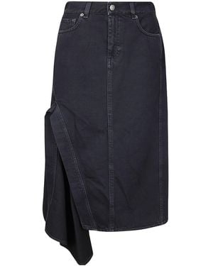 Haikure Ann Bull 44 Denim Skirt - Blue
