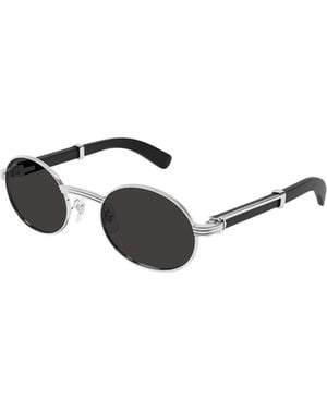 Cartier Giverny Oval Frame Sunglasses - White