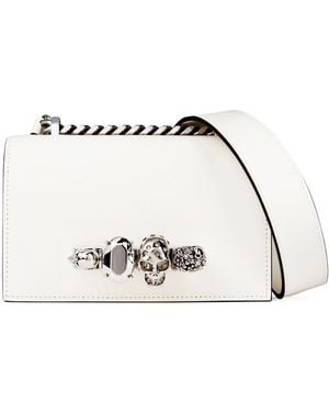 McQueen Solid Colour Satchel Bag - Natural