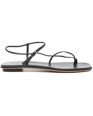 Soeur Open-Toe Flat Sandals - Black