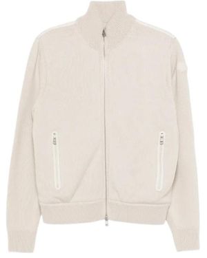 Moncler Tricot Zip Pockets Cardigan - White