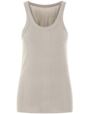 Quira Ribbed-Knit Tank Top - Grey