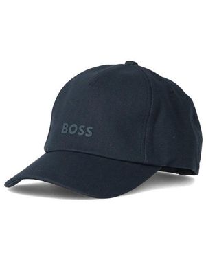 BOSS Rubberised-Logo Cap - Blue