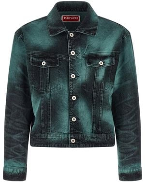 KENZO Boke Heart Puffer Jackets - Green