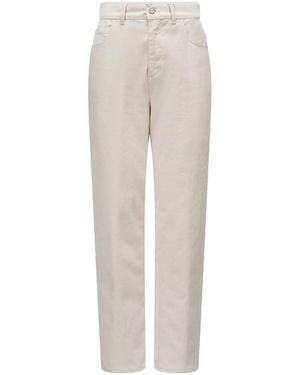 Moncler Cropped Jeans - White