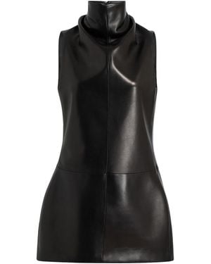 KHAITE Daria High-Neck Mini Dress - Black