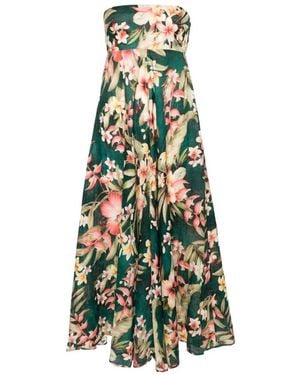 Zimmermann Tube Top Dress - Green
