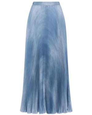 Ermanno Scervino Pleated Long Skirt - Blue