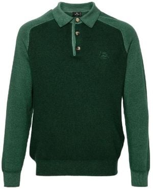 Etro Pegaso-Motif Jumper - Green