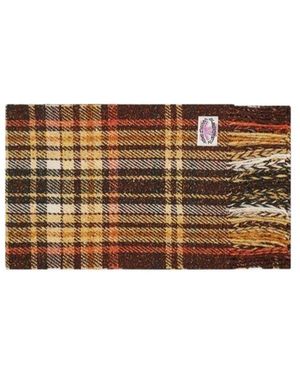 Acne Studios Checked Tassel Scarf - Brown