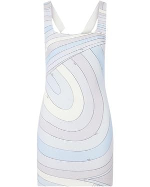 PUCCI Printed Stretch-Jersey Mini Dress - White