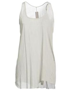 Rick Owens Round Neck Sleeveless Tank Top - White