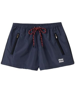 Miu Miu Technical Fabric Shorts - Blue