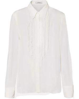 Dorothee Schumacher Sheer Twist Georgette Blouse - White
