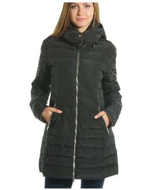 Armani Jeans Logo Hooded Down Jacket - Green
