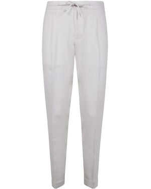 Barba Napoli Elastic Waist Casual Trousers - Grey