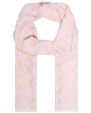 COACH Tassel Scarf - Pink