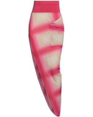 Rick Owens Color-Block High-Stretch Skirt - Pink