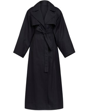 Alaïa Alaïa Belted Trench Coat - Blue