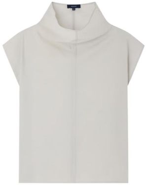 Soeur High-Neck Blouse - White