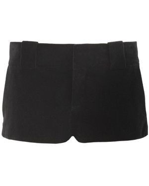 Chloé Tailored Velvet Mini Shorts Pants - Black