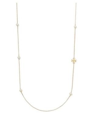 Tory Burch Kira Pearl Necklace - White
