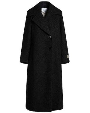 Ganni Simple Long-Sleeve Coat - Black