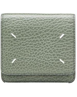 Maison Margiela Four-Stitch Logo Wallet Purse - Green