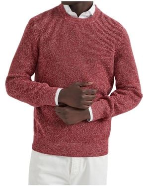 Brunello Cucinelli Two-Tone Jumper - Red