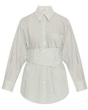 Rohe Striped Belted Shirt - White