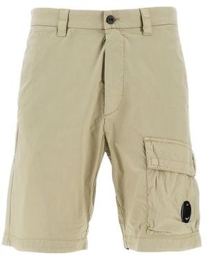 C.P. Company Lens Pocket Cargo Shorts - Natural