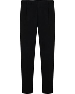Pt Pantaloni Pt Torino Tapered Pleated Trousers - Black