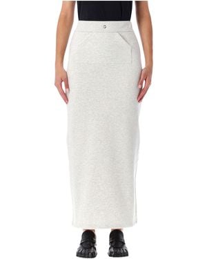 Coperni Slit-Detailed High-Waist Maxi Skirt - White